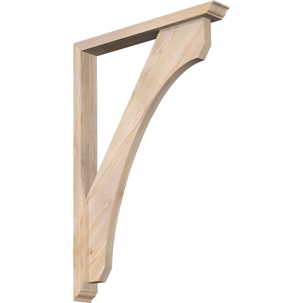 Ekena Millwork Legacy Traditional Smooth Bracket w/ Offset Brace, Douglas Fir, 3 1/2"W x 26"D x 38"H BKT0402X26X38LEC01SDF - main